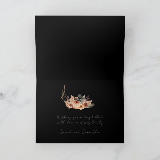 Dark Black Moody Herfst Herfst Denken aan je Kaart (Binnen)