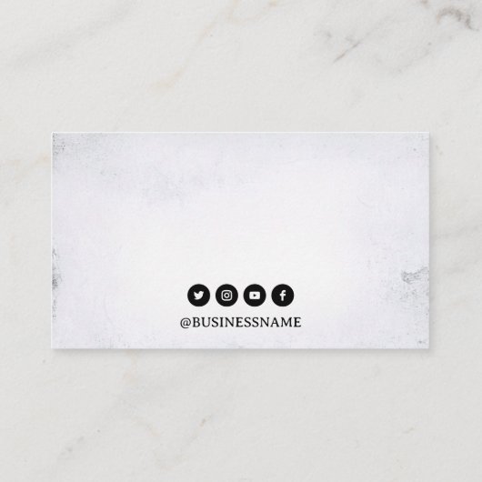 Dark Black & White Dragon Tattoo Shop Visitekaartje (Achterkant)