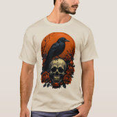 Dark Bloom Skull & Rozen Graphic T-Shirt – Gotisch (Voorkant)