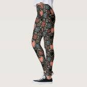 Dark Blooms Delight: Naadloos bloemenpatroon Leggings (Links)