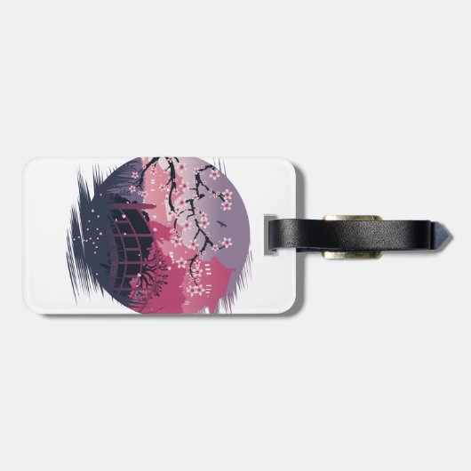 Dark Blossom Bagagelabel (Achterkant horizontaal)