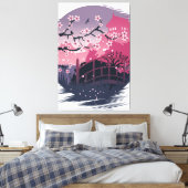 Dark Blossom Canvas Afdruk (Insitu (Slaapkamer))