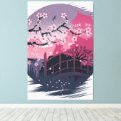 Dark Blossom Canvas Afdruk (Insitu (Houten vloer))