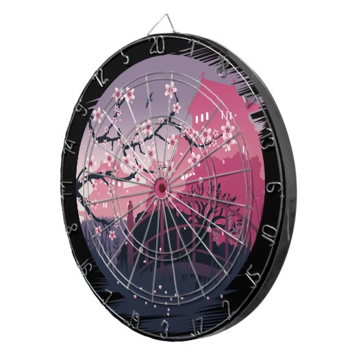 Dark Blossom Dartbord (Voorkant Rechts)
