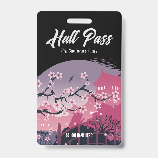 Dark Blossom Hall Pass Badge (Voorkant)