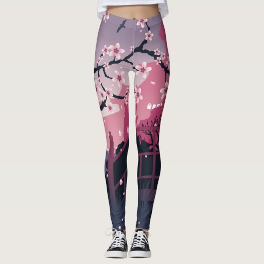 Dark Blossom Leggings (Voorkant)