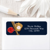 Dark Blue-Adresetiketten voor honkbal Etiket (Insitu)