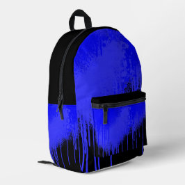 dark blue and black drip bedrukte rugzak