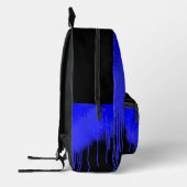 dark blue and black drip bedrukte rugzak (Links)