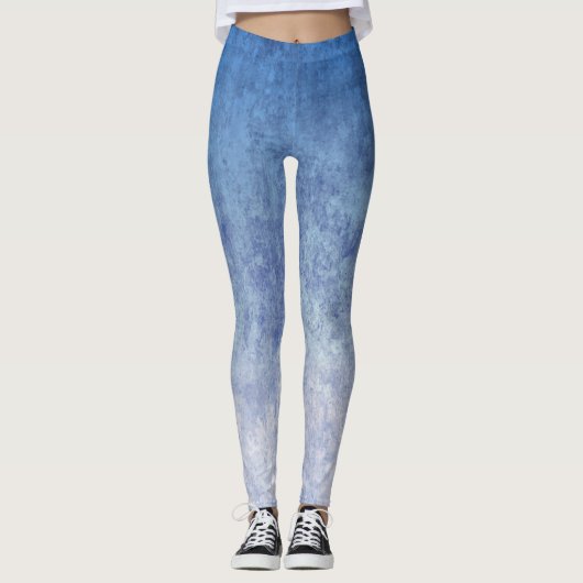 Dark Blue And Light Blue Mixed Color Leggings (Voorkant)