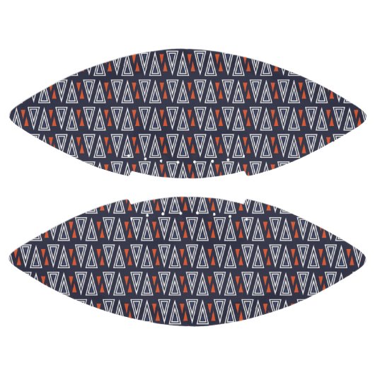 Dark Blue and Red Geometric Triangles Pattern American Football (Panelen)
