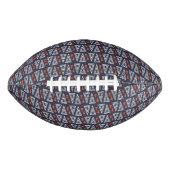 Dark Blue and Red Geometric Triangles Pattern American Football (Voorkant)
