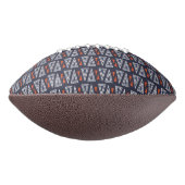 Dark Blue and Red Geometric Triangles Pattern American Football (Gedraaid 270)