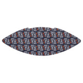 Dark Blue and Red Geometric Triangles Pattern American Football (Paneel)