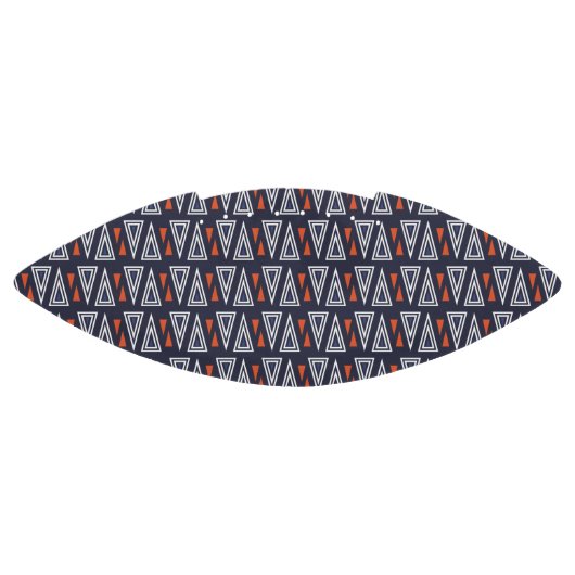 Dark Blue and Red Geometric Triangles Pattern American Football (Paneel)