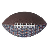Dark Blue and Red Geometric Triangles Pattern American Football (Voorkant)