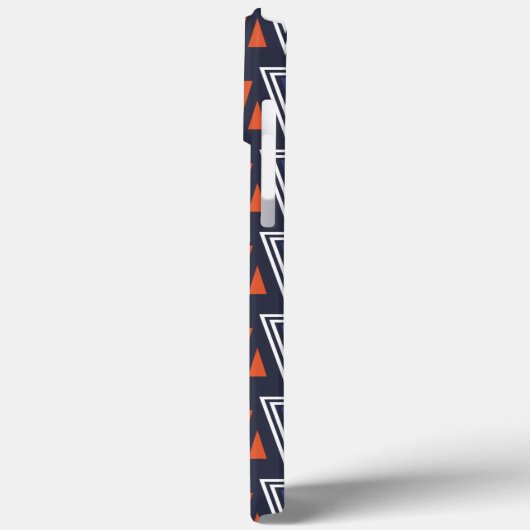 Dark Blue and Red Geometric Triangles Pattern Case-Mate iPhone Case (Achterkant / Links)