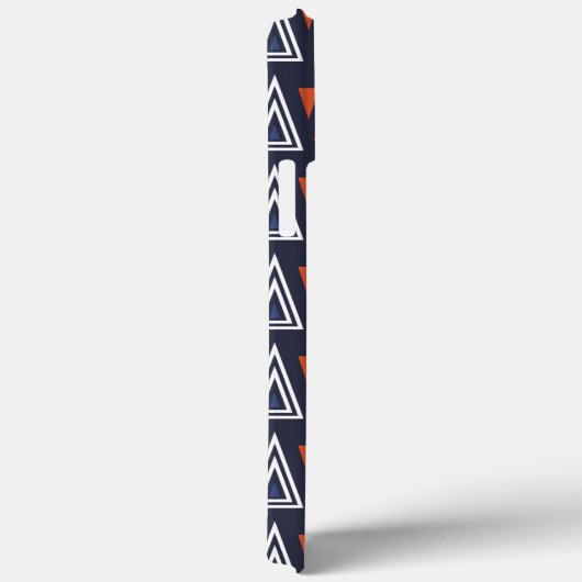 Dark Blue and Red Geometric Triangles Pattern Case-Mate iPhone Case (Achterkant / Rechts)