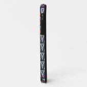 Dark Blue and Red Geometric Triangles Pattern Case-Mate iPhone Case (Achterkant/links)