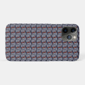 Dark Blue and Red Geometric Triangles Pattern Case-Mate iPhone Case (Achterkant (horizontaal))