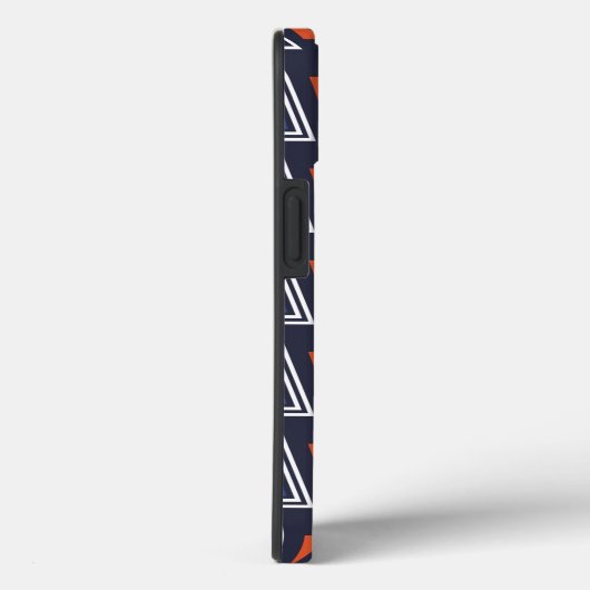Dark Blue and Red Geometric Triangles Pattern Case-Mate iPhone Case (Achterkant / Rechts)