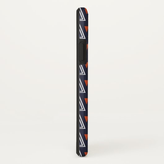 Dark Blue and Red Geometric Triangles Pattern Case-Mate iPhone Case (Achterkant / rechts)
