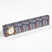 Dark Blue and Red Geometric Triangles Pattern Naambordje