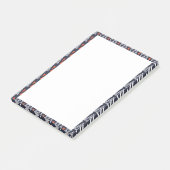 Dark Blue and Red Geometric Triangles Pattern Post-it® Notes (Schuin)