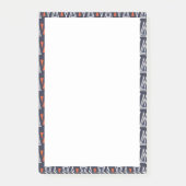 Dark Blue and Red Geometric Triangles Pattern Post-it® Notes (Voorkant)