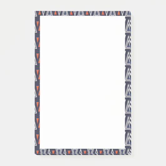Dark Blue and Red Geometric Triangles Pattern Post-it® Notes (Voorkant)