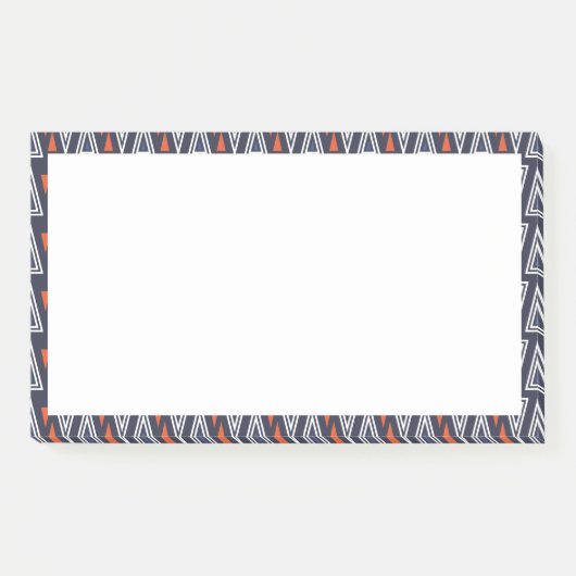 Dark Blue and Red Geometric Triangles Pattern Post-it® Notes (Voorkant)