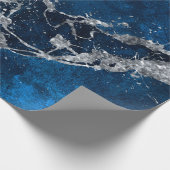 Dark Blue and Silver Abstract N3 Cadeaupapier (Hoek)