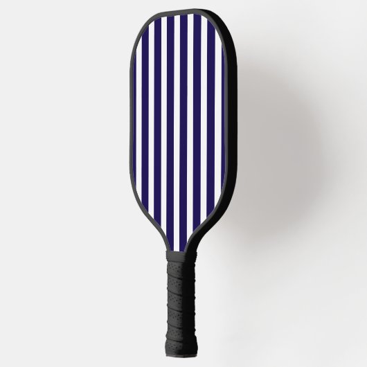Dark Blue and White Striped Pickleball Paddle (Links)