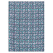 Dark Blue Aqua Turquoise Round Squares patroon Tafelkleed (Voorkant)