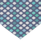 Dark Blue Aqua Turquoise Round Squares patroon Tafelkleed (Gekanteld)