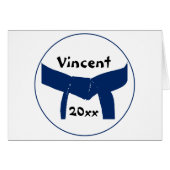 Dark Blue Belt voor Martials Arts (Voorkant Horizontaal)