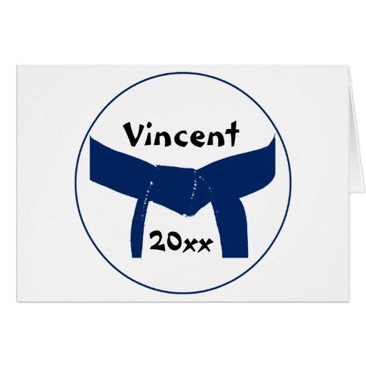 Dark Blue Belt voor Martials Arts (Voorkant Horizontaal)