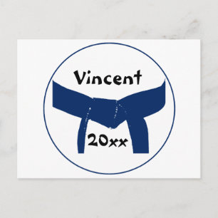Dark Blue Belt voor Martials Arts Briefkaart
