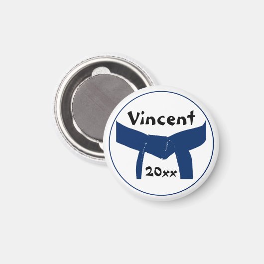 Dark Blue Belt voor Martials Arts Magneet (Voorkant / Achterkant)