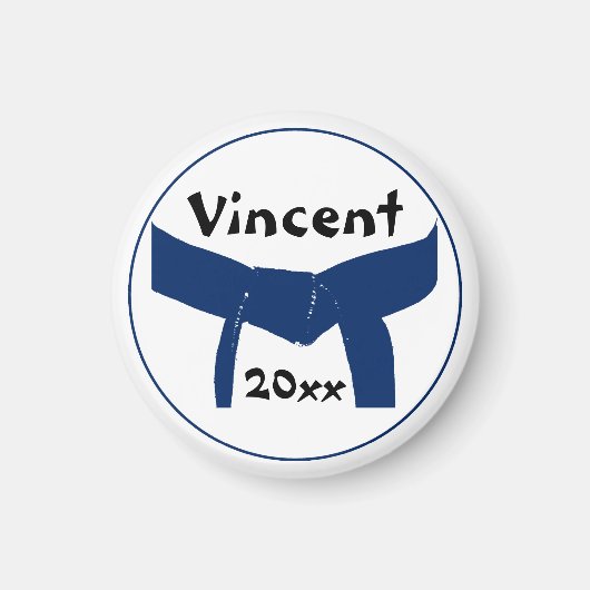 Dark Blue Belt voor Martials Arts Magneet (Voorkant)