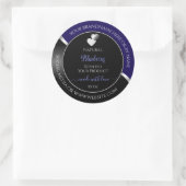 Dark Blue Black Wavy Silver Hearts Product Labels (Tas)