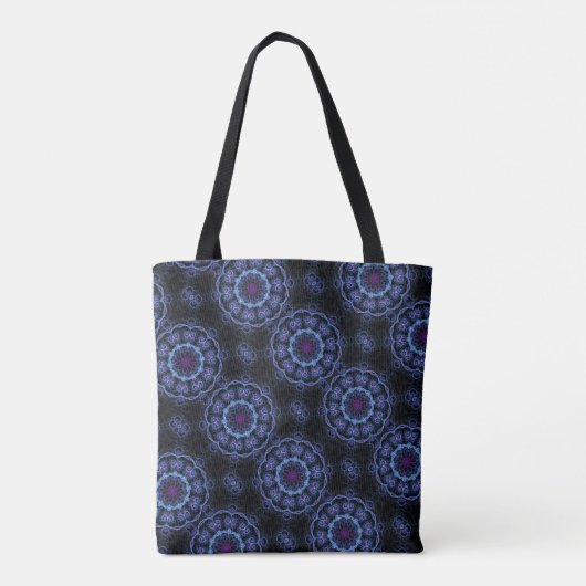 Dark Blue Boho Mandala Tote Bag (Achterkant)