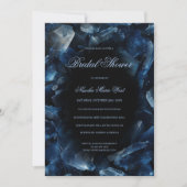 Dark Blue Boho Witch Crystals Black Bridal Shower Kaart (Voorkant)