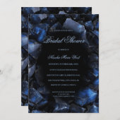 Dark Blue Boho Witch Crystals Black Bridal Shower Kaart (Voorkant / Achterkant)