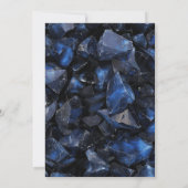 Dark Blue Boho Witch Crystals Black Handfasting Kaart (Achterkant)