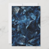 Dark Blue Boho Witch Crystals Black Wedding Kaart (Achterkant)