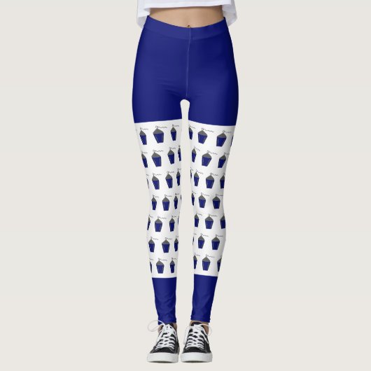 Dark Blue Bryn Mawr Lantern Pattern-Leggings Leggings (Voorkant)