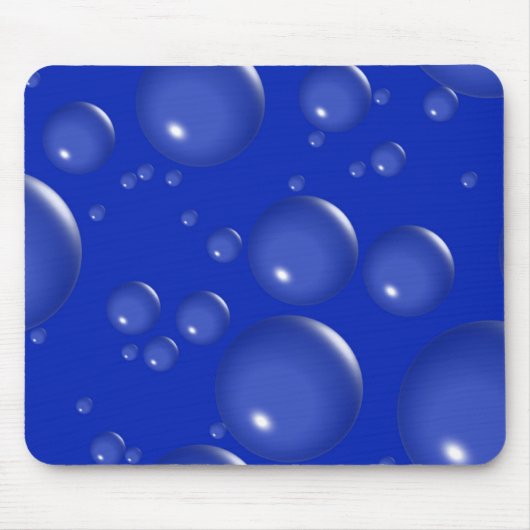 Dark Blue Bubble Mousepad Muismat (Voorkant)