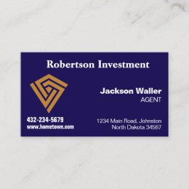 Dark Blue Calling Card for Any Business Visitekaartje