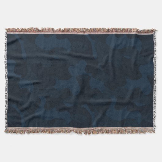 Dark Blue Camo Abstract Deken (Voorkant)